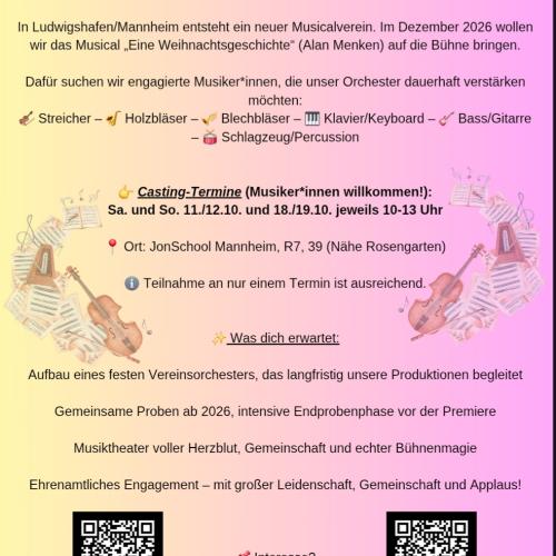 Kleinanzeige 🎶 Werde Teil unseres Musicalorchesters! 🎭 - Bild 1