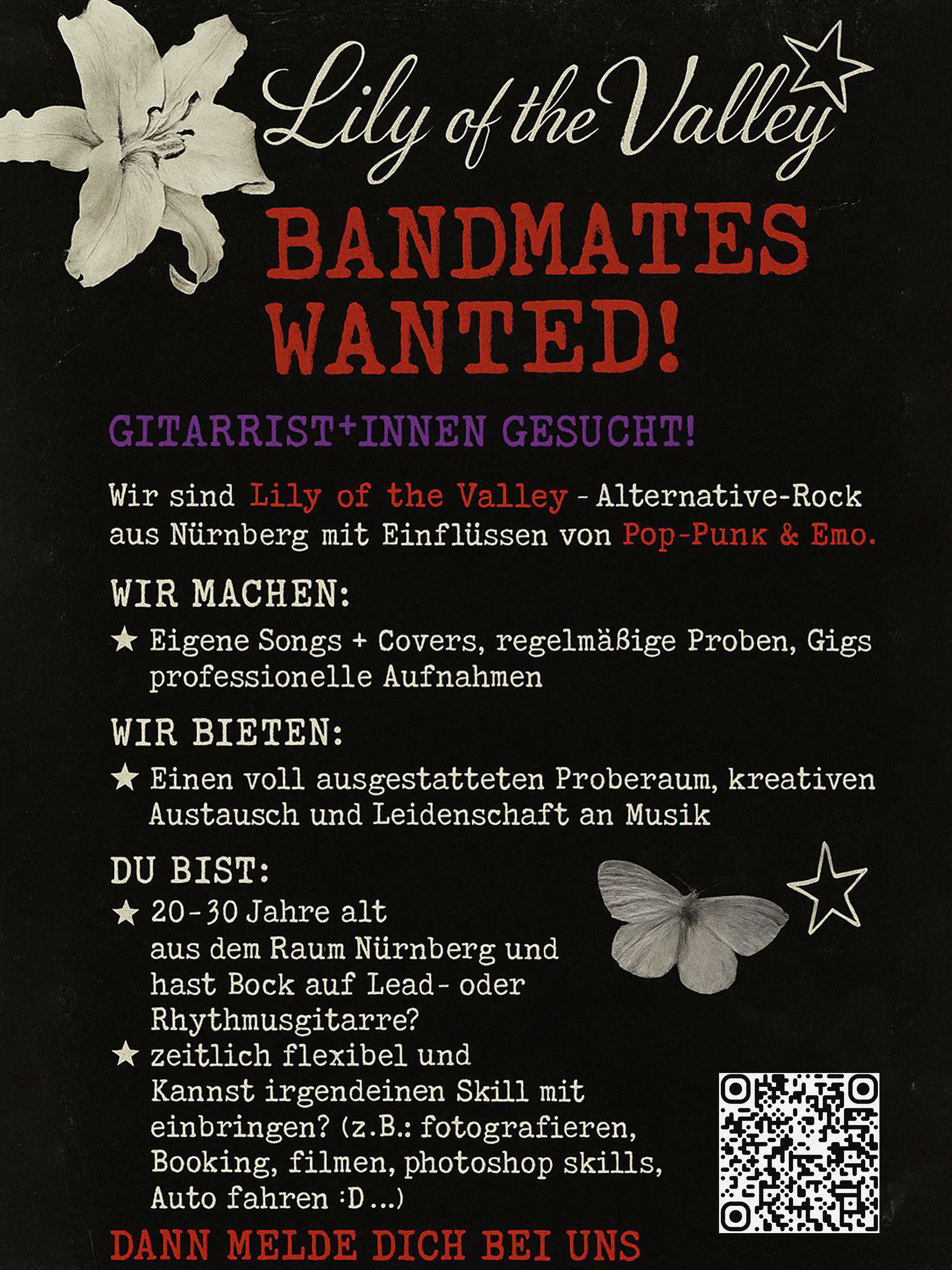 Kleinanzeige Gitarrist*innen/Bassist*innen gesucht! - Bild 1