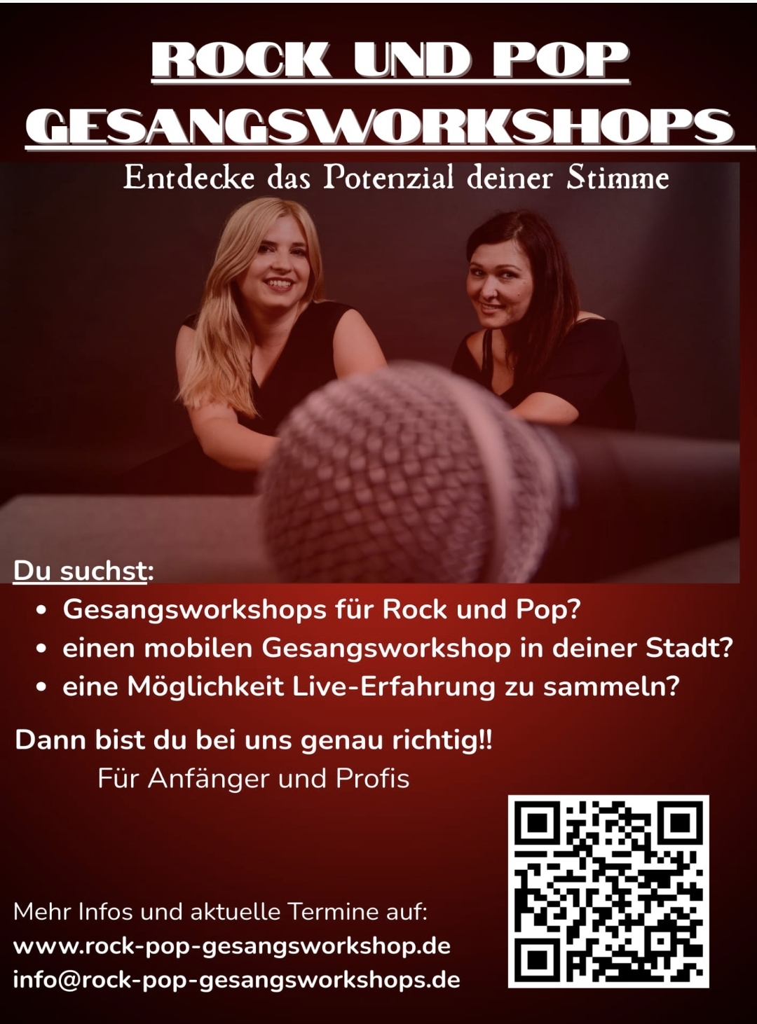 Kleinanzeige Rock und Pop Gesangsworkshop - Bild 1