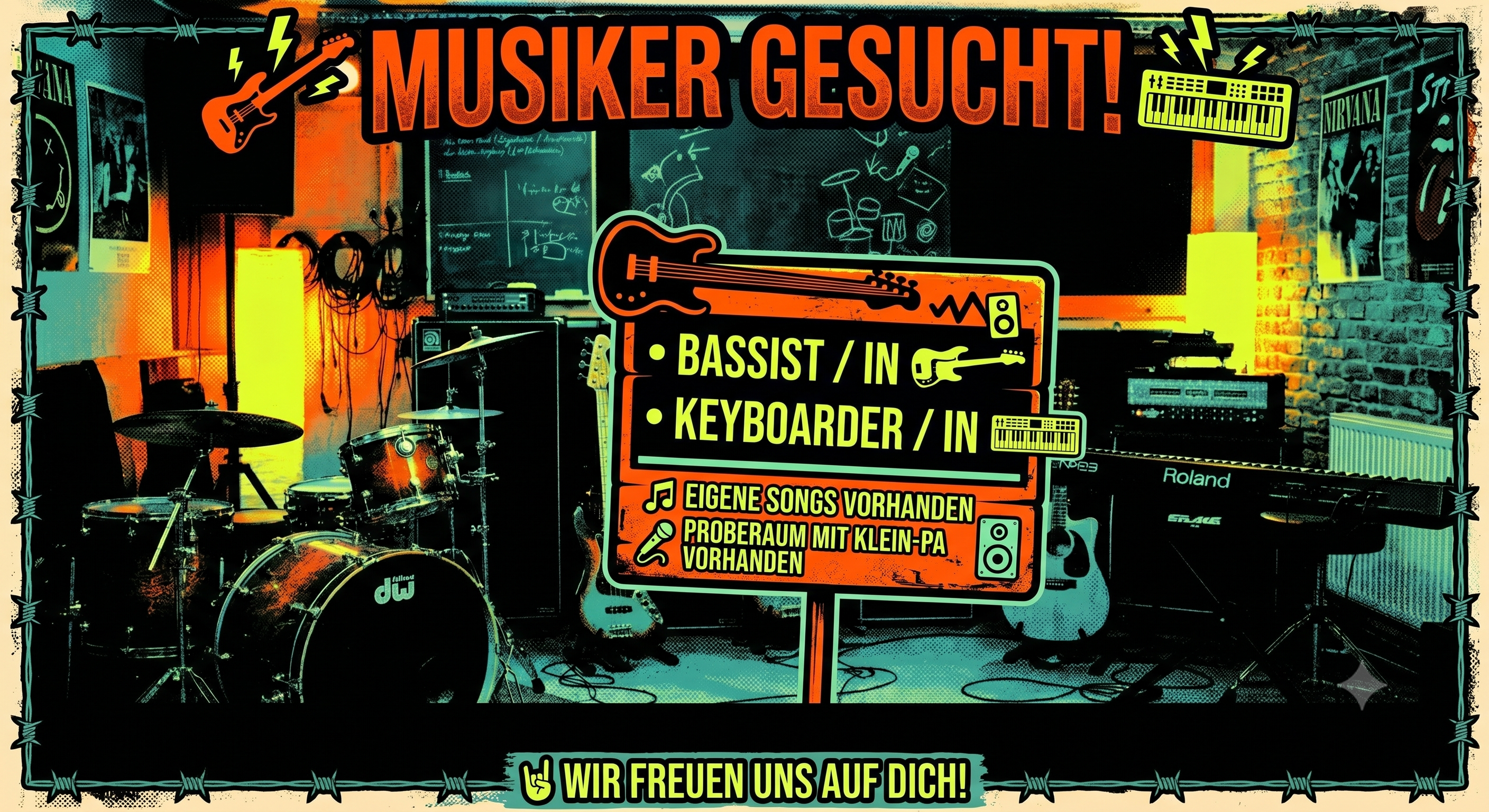 Kleinanzeige Bassist/in und Keyboarder/in gesucht -- Dinslaken  - Bild 1