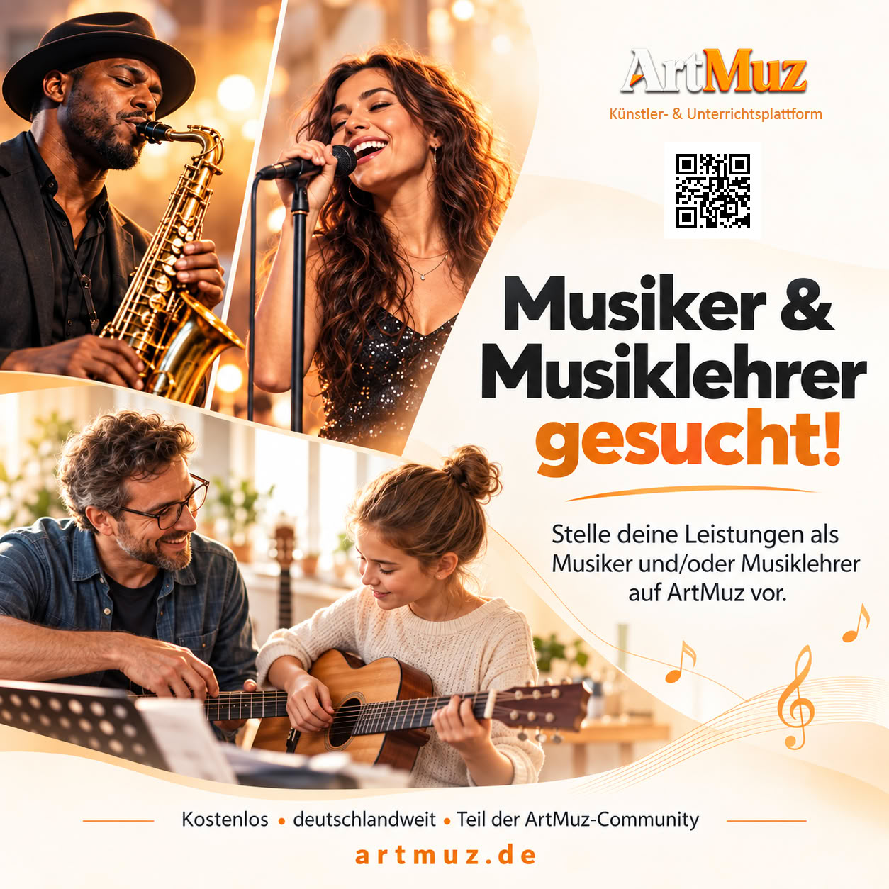 Kleinanzeige 🎵 Musiker und Musiklehrer gesucht! - Bild 1