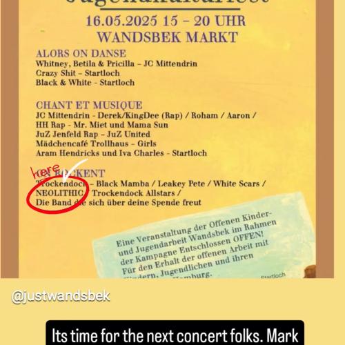 Kleinanzeige Wenn ihr Metal liebt - Live Konzert Wandsbek Markt am 16.05.2025 - Bild 1